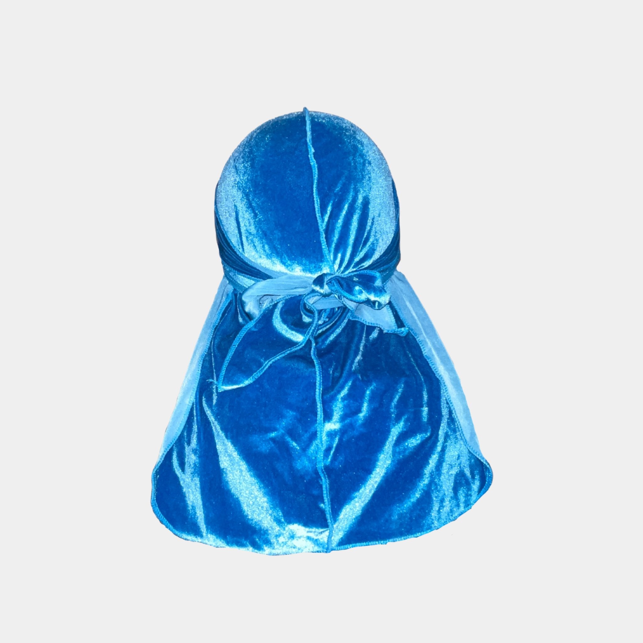 Ocean Blue Velvet Durag