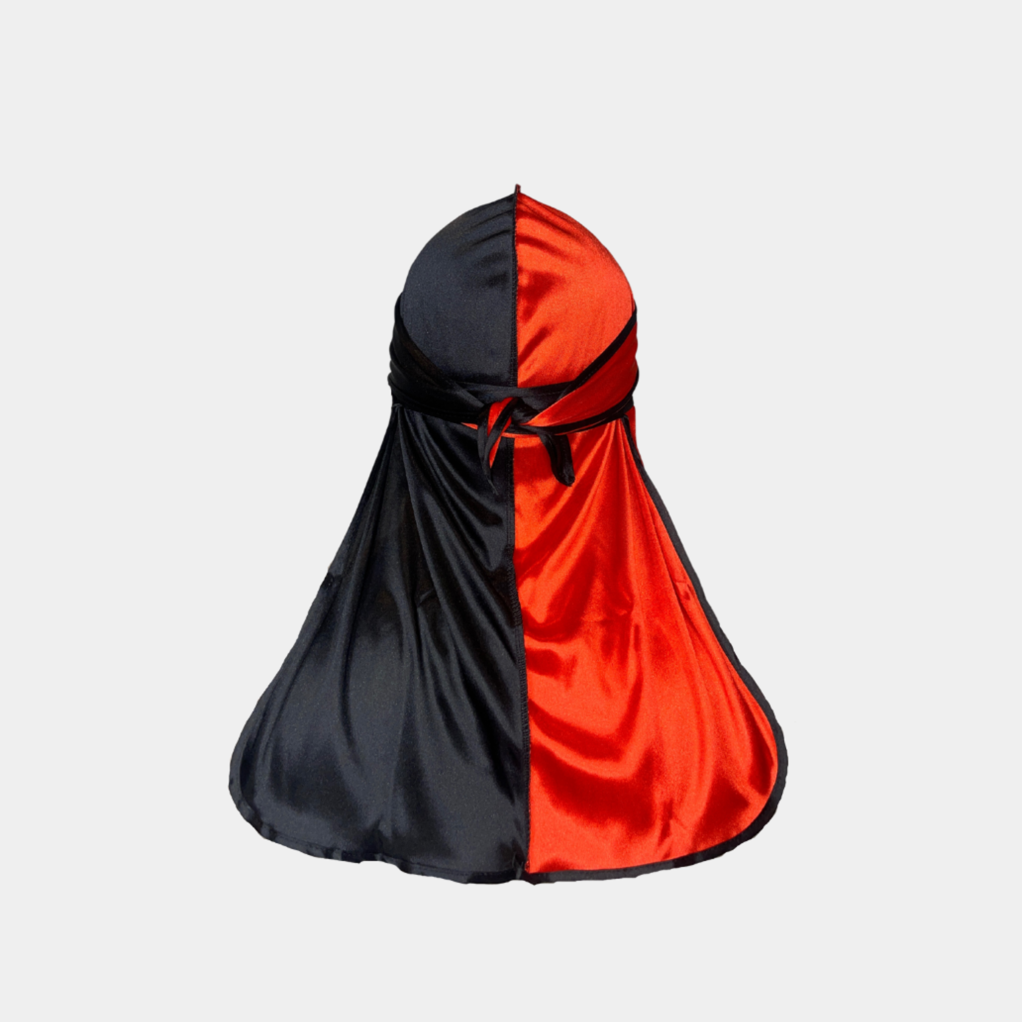 Red/Black Two-Tone Silky Durag