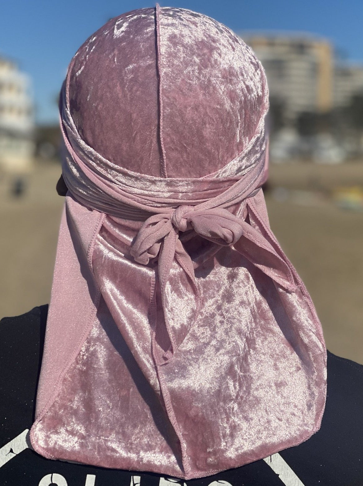 Luxury "Rose Quartz" Velvet Durag