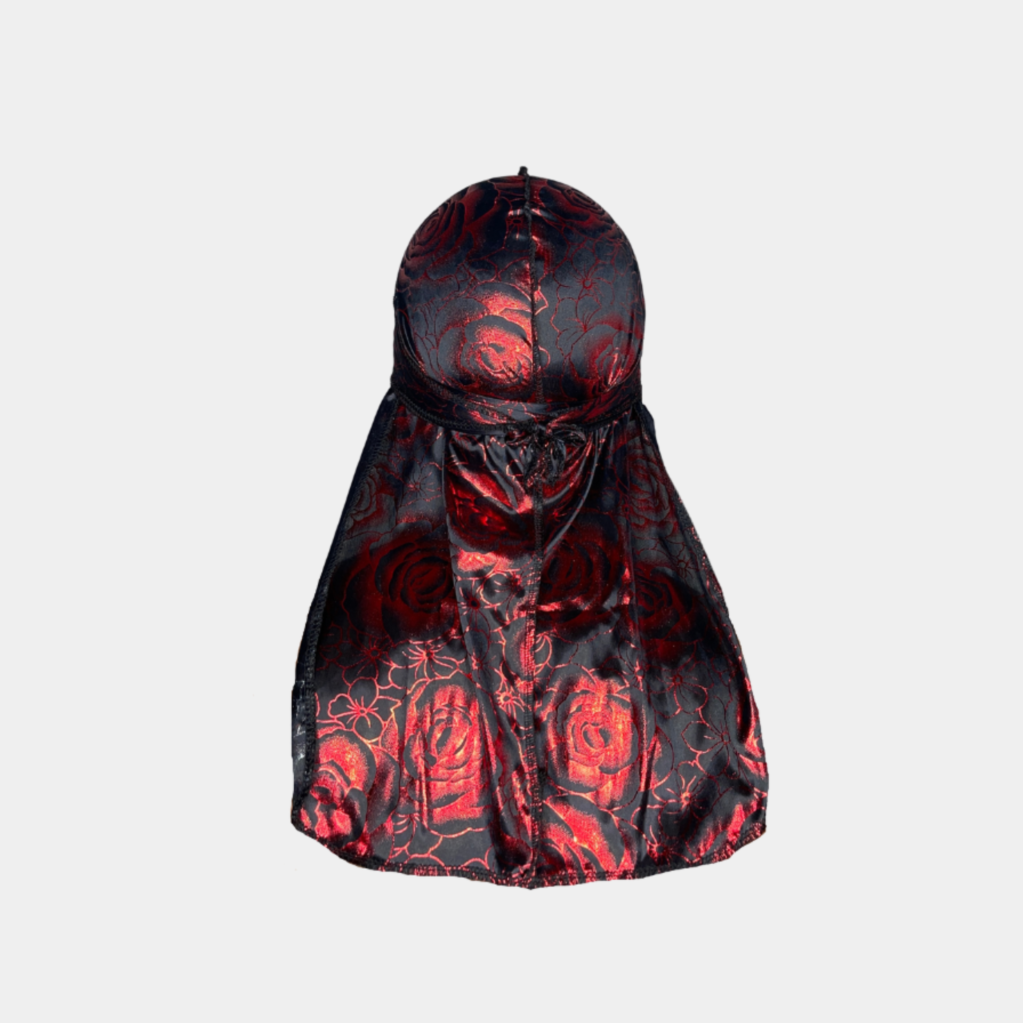 Black and Red Rose Silky Durag