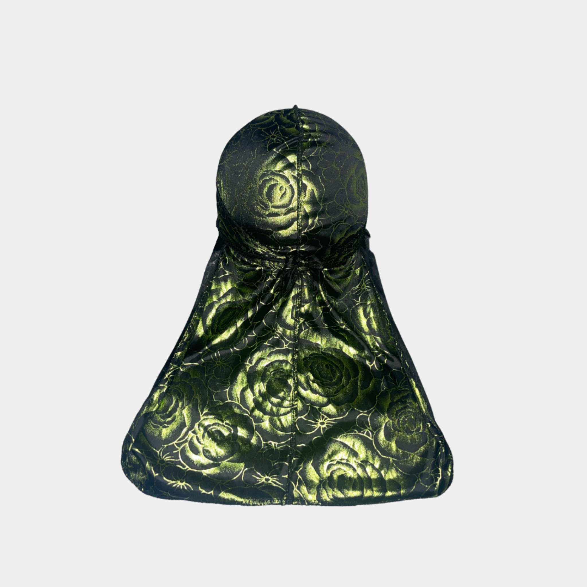 Black/Green Rose Silky Durag