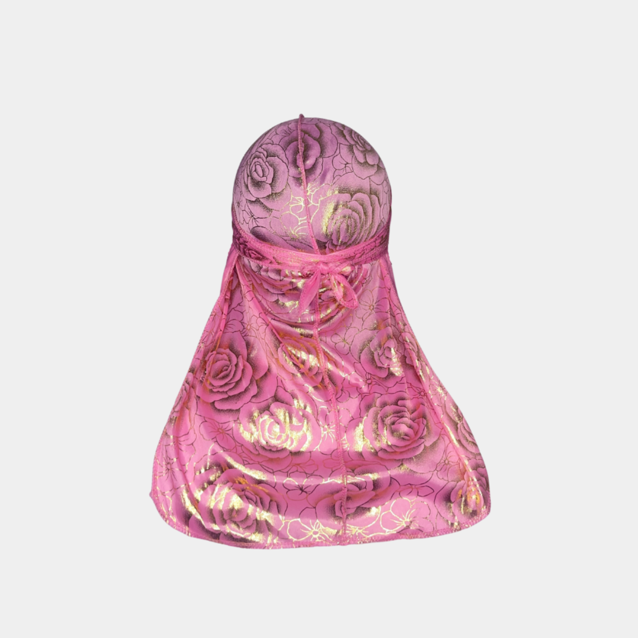Pink/Gold Rose Silky Durag