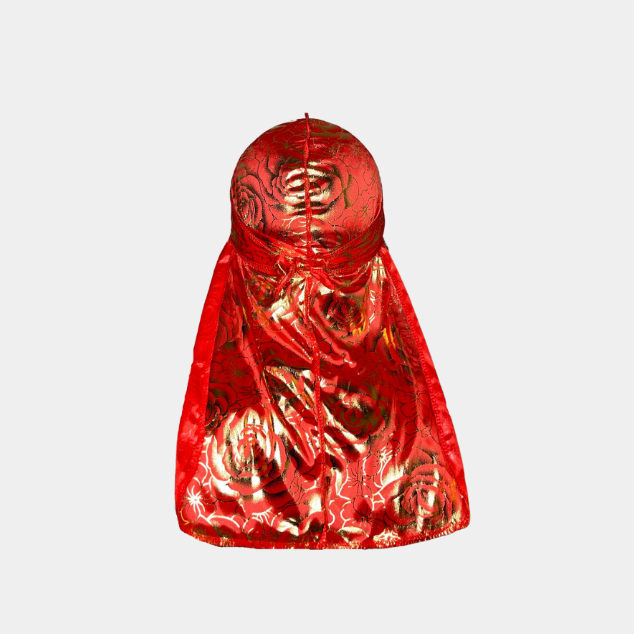 Red/Gold Rose Silky Durag