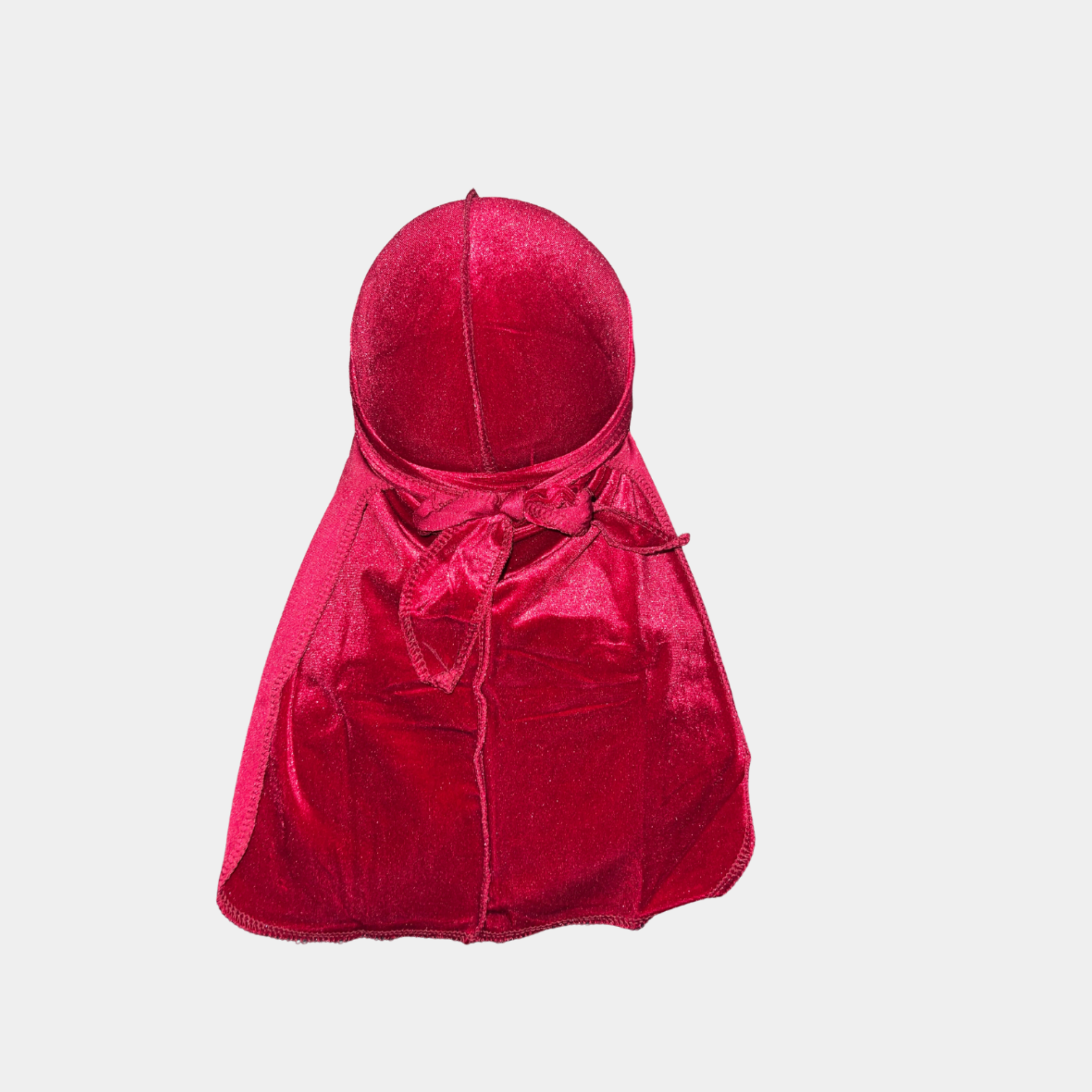 Pink Premium Velvet Durag with extra-long tail for 360 waves, featuring reinforced stitching and velvet material