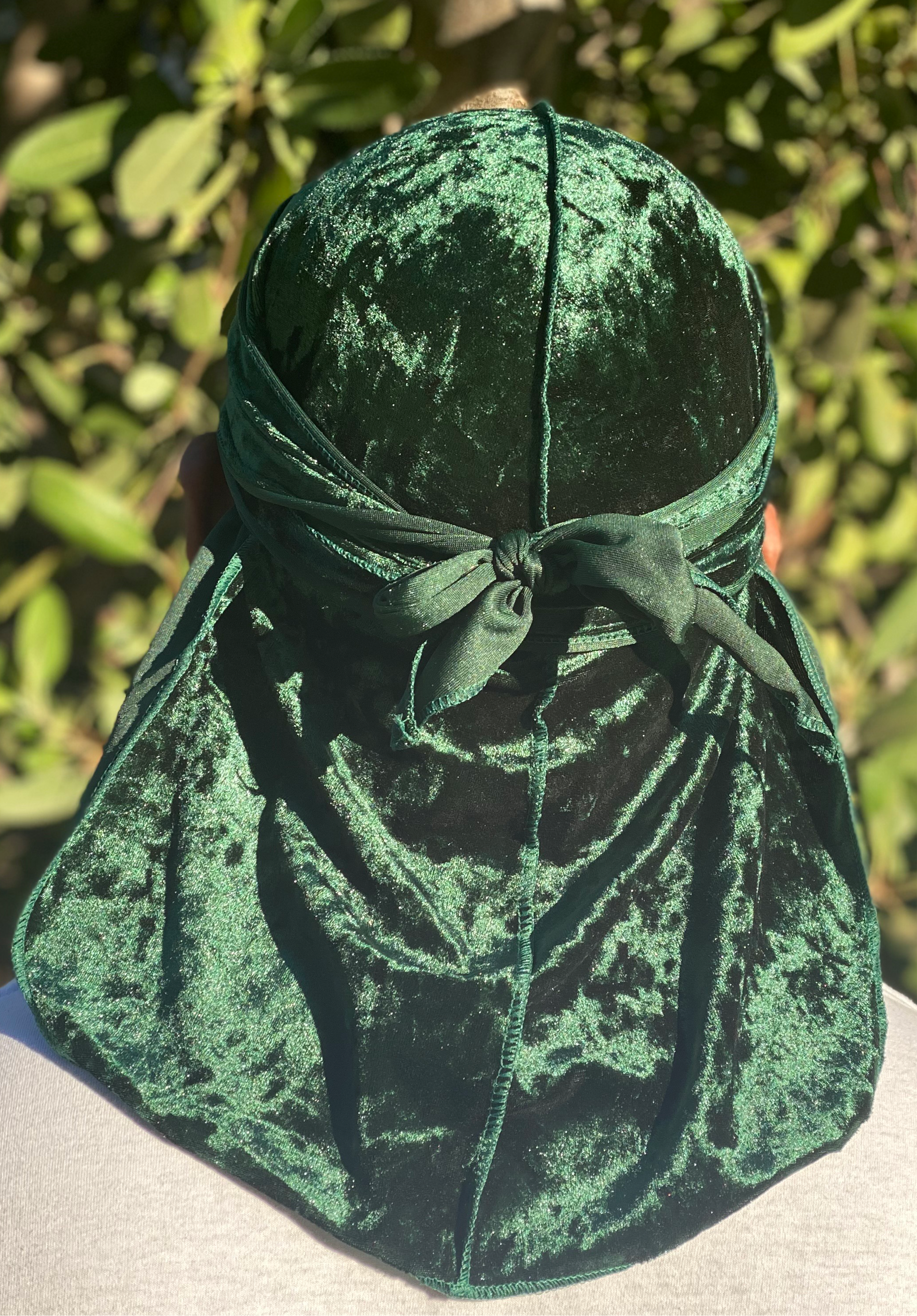 Luxury "Emerald" Velvet Durag
