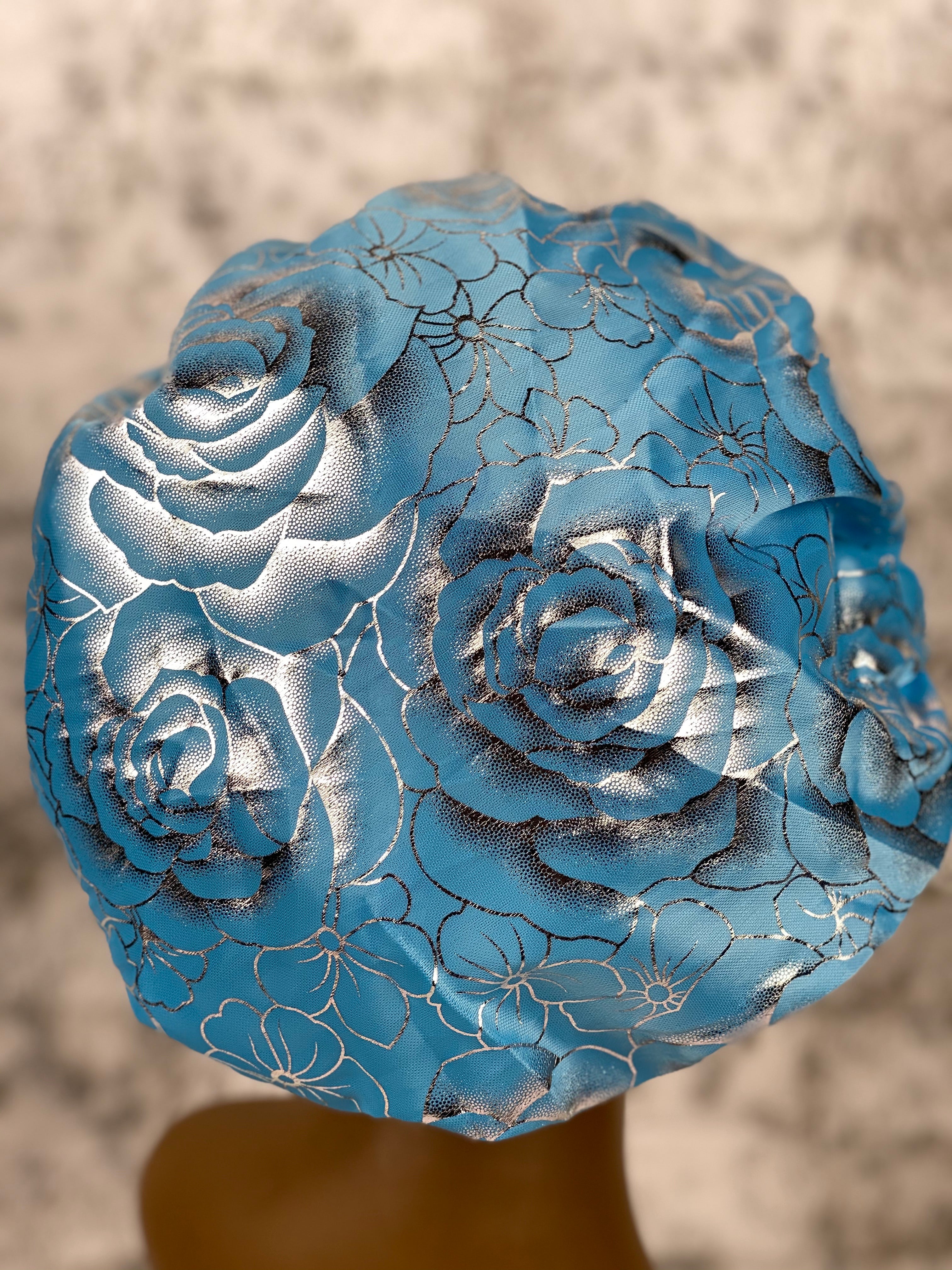 Baby Blue Rose Silky Bonnet