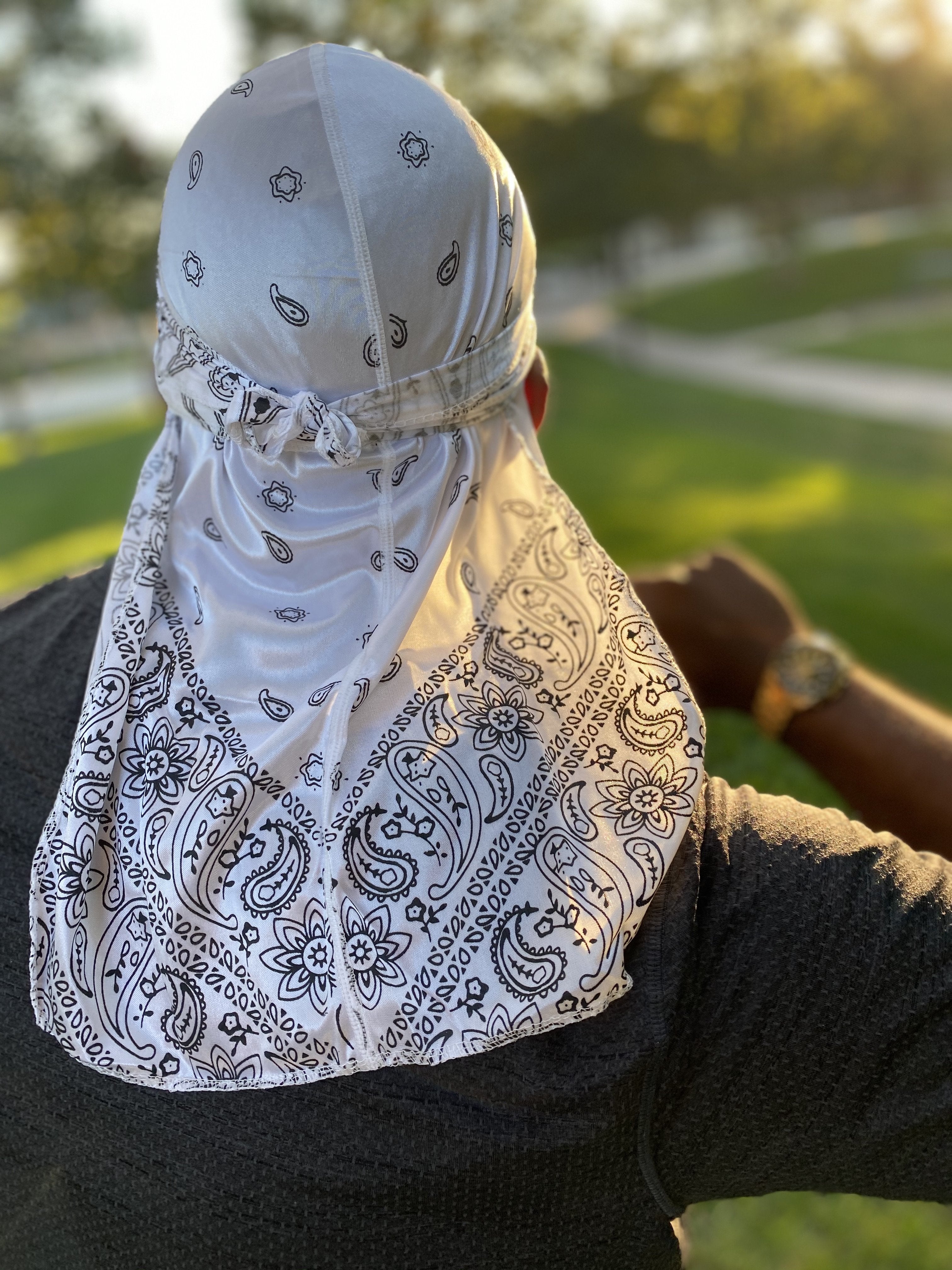 White Bandana Silky Durags