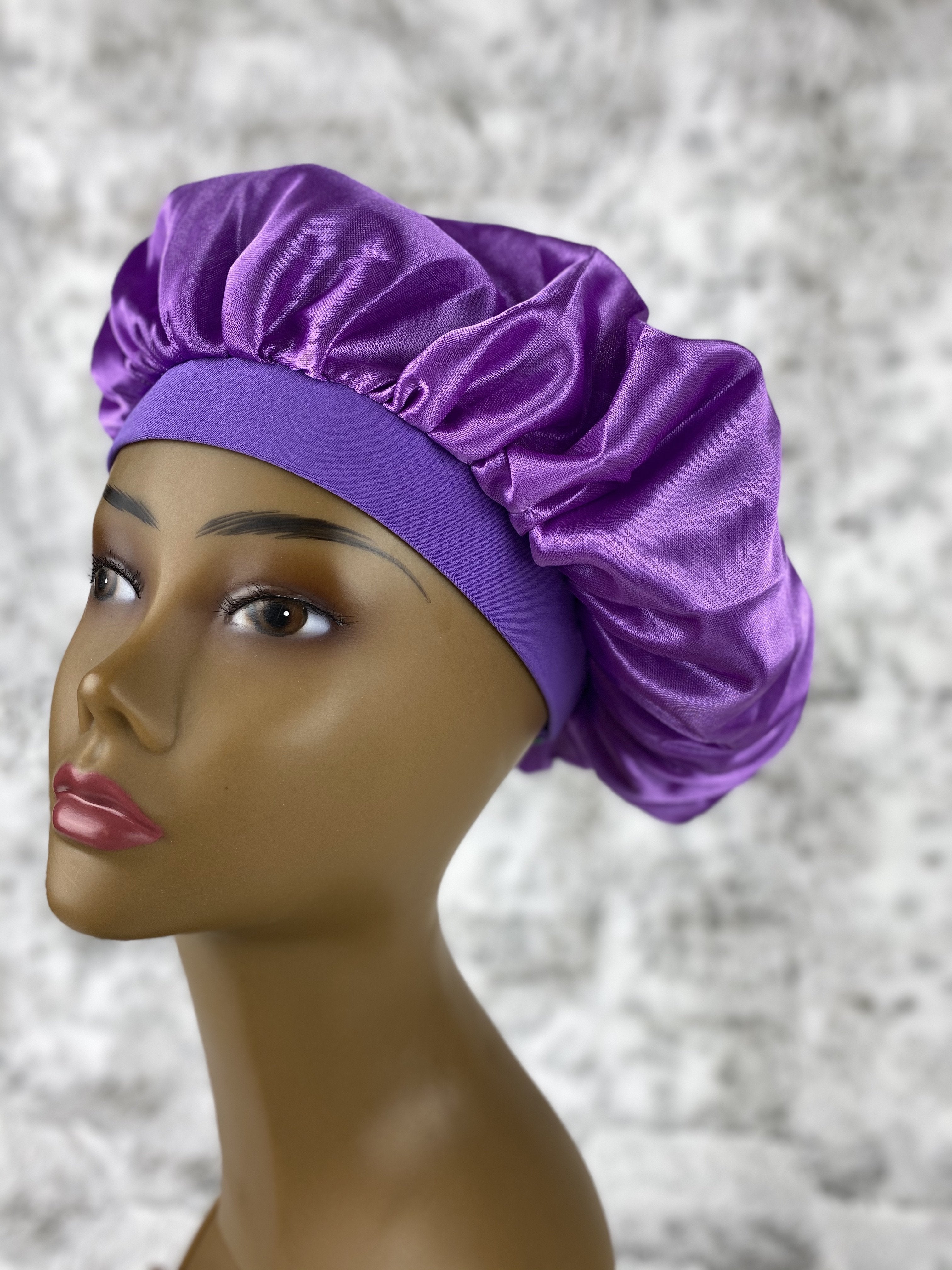 Purple Satin Bonnet