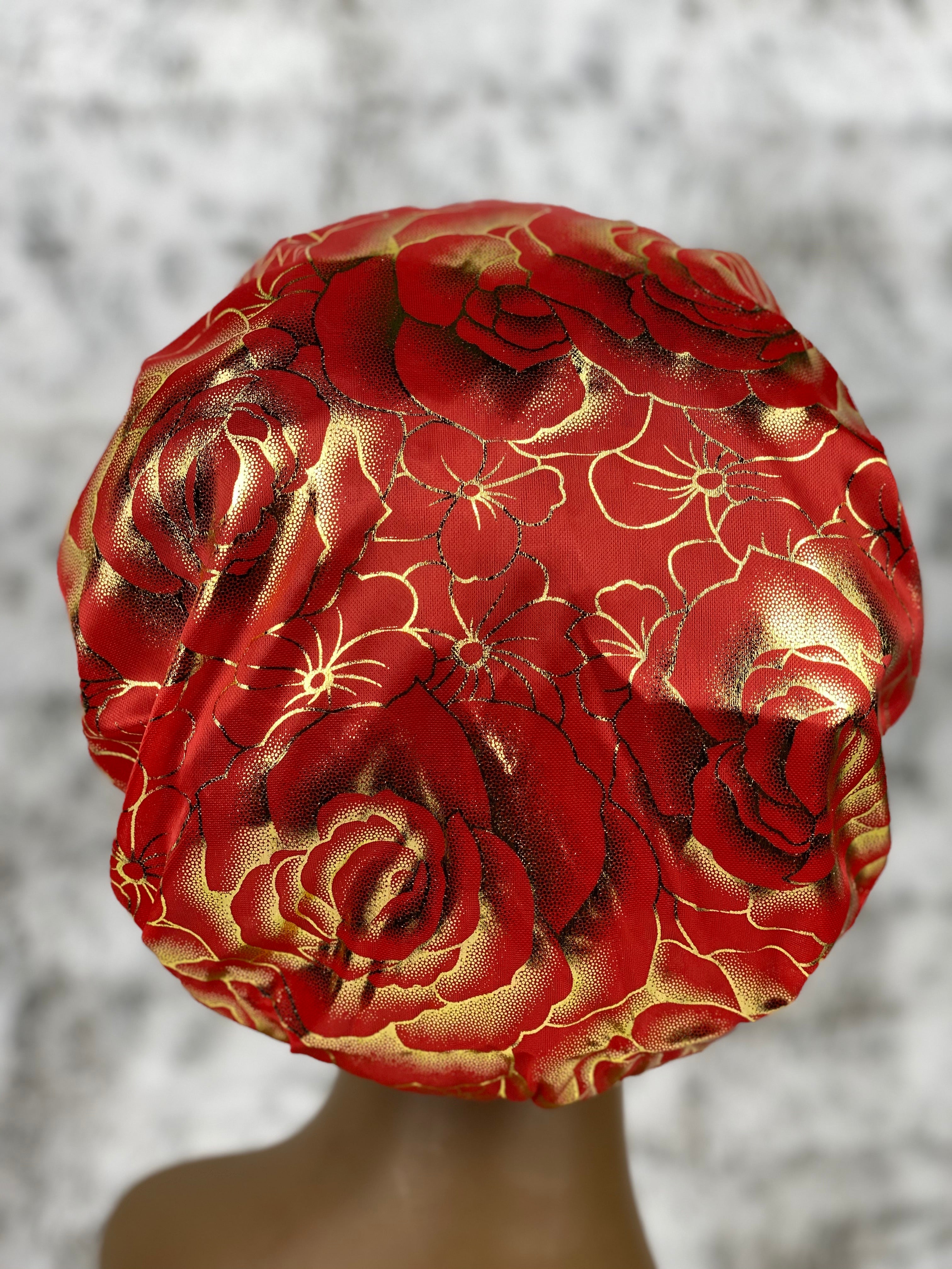 Red Rose Silky Bonnet