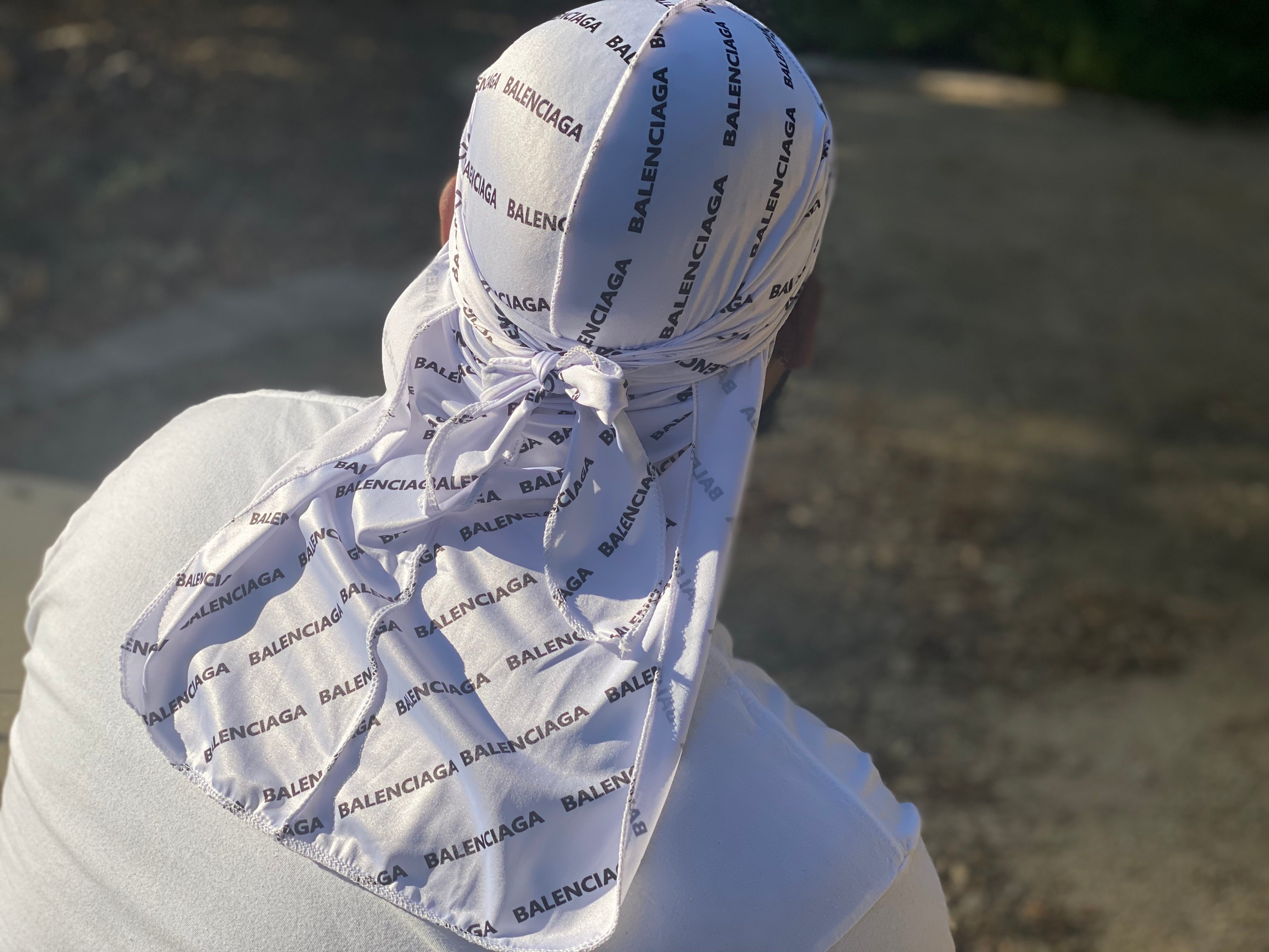 White “B” Silky Durag